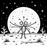 Night Sky with Lightning Bugs Coloring Pages 4