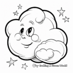 Night Sky: Star and Cloud Coloring Pages 1