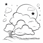 Night Sky: Star and Cloud Coloring Pages 3