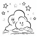 Night Sky: Star and Cloud Coloring Pages 4