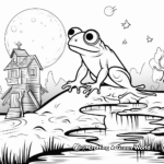 Night-time Scene: Red Eyed Tree Frog Coloring Pages 4