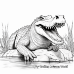 Nile Crocodile Coloring Pages 1