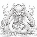 Norse Mythology Kraken Coloring Pages 2