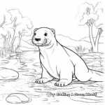 North American River Otter Coloring Pages 4