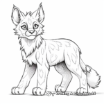 Northern Lynx in Forest Coloring Pages 2