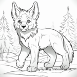 Northern Lynx in Forest Coloring Pages 3