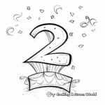 Number 2 Birthday Themed Coloring Pages 2