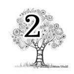 Number 2 in Nature: Tree-Shape Coloring Pages 1