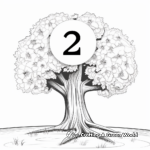 Number 2 in Nature: Tree-Shape Coloring Pages 2