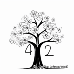 Number 2 in Nature: Tree-Shape Coloring Pages 3