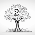 Number 2 in Nature: Tree-Shape Coloring Pages 4