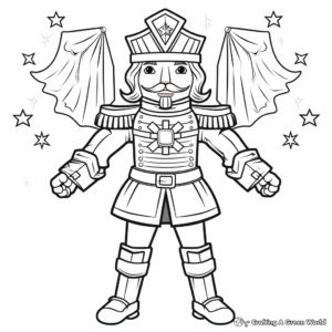 Nutcracker and Ballerina Dancing Coloring Pages 2