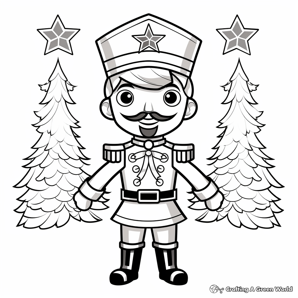 Nutcracker and Ballerina Dancing Coloring Pages 3
