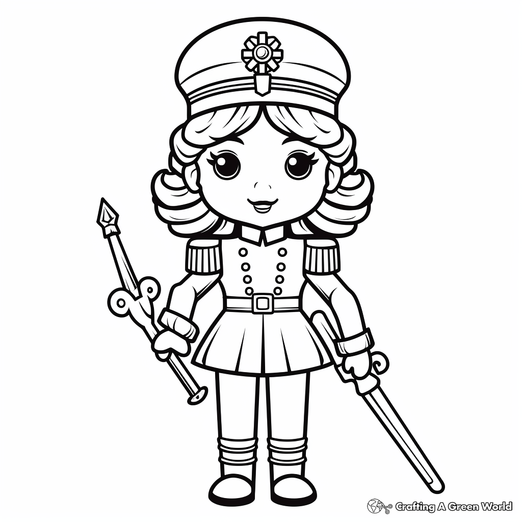 Nutcracker Doll Coloring Pages for Toddlers 2