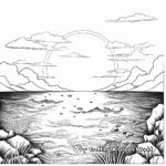 Ocean-at-Sunset Coloring Pages for a Peaceful Atmosphere 3