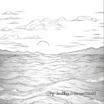 Ocean-at-Sunset Coloring Pages for a Peaceful Atmosphere 4