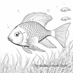 Ocean-Based Scene with Rainbow Fish Coloring Pages 3