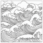 Ocean Waves Coloring Pages for Relaxation 3