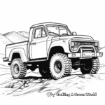 Off-road 4x4 Pickup Truck Coloring Pages 1