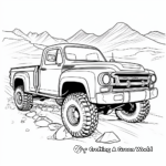 Off-road 4x4 Pickup Truck Coloring Pages 4