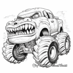 Oil Painting Style Police Monster Truck Coloring Pages 1