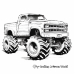 Oil Painting Style Police Monster Truck Coloring Pages 2