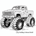 Oil Painting Style Police Monster Truck Coloring Pages 4