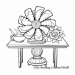 Old-Fashioned Table Fan Coloring Pages 1
