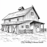Old Western Barn Coloring Pages 2