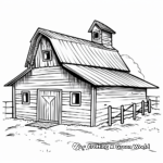 Old Western Barn Coloring Pages 3
