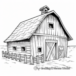 Old Western Barn Coloring Pages 4