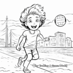 Olympics-themed Volleyball Coloring Pages 4