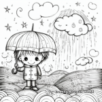 On and Off Rain Showers Coloring Pages 1