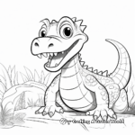 Orinoco Crocodile Coloring Fun for Children 4