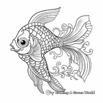 Ornate Goldfish Coloring Sheets for Adults 2