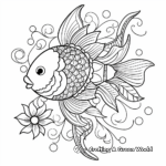 Ornate Goldfish Coloring Sheets for Adults 3