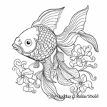 Ornate Goldfish Coloring Sheets for Adults 4