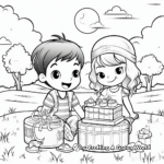 Outdoor Birthday Picnic Coloring Pages 2