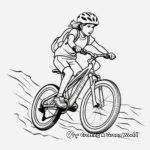 Outlined Mountain Bike Illustrations for Coloring 2