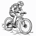 Outlined Mountain Bike Illustrations for Coloring 4