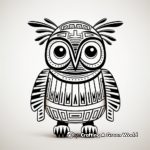 Owl Kachina Doll Coloring Pages for Kids 3