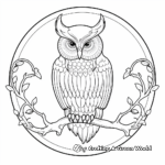 Owl Perching on Letter O Coloring Pages 4