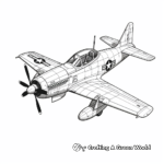 P-51 Mustang Fighter Jet Coloring Pages 1