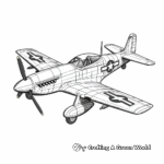 P-51 Mustang Fighter Jet Coloring Pages 2