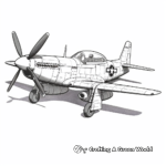 P-51 Mustang Fighter Jet Coloring Pages 3