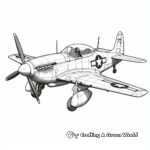 P-51 Mustang Fighter Jet Coloring Pages 4