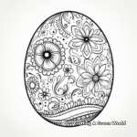 Paisley Pattern Easter Egg Coloring Sheets 3