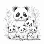 Panda Family Coloring Pages: Parents and Cubs 4