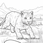 Panther Hunt Coloring Pages for Enthusiasts 2