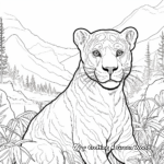 Panther in the Wild: Rainforest-Scene Coloring Pages 3